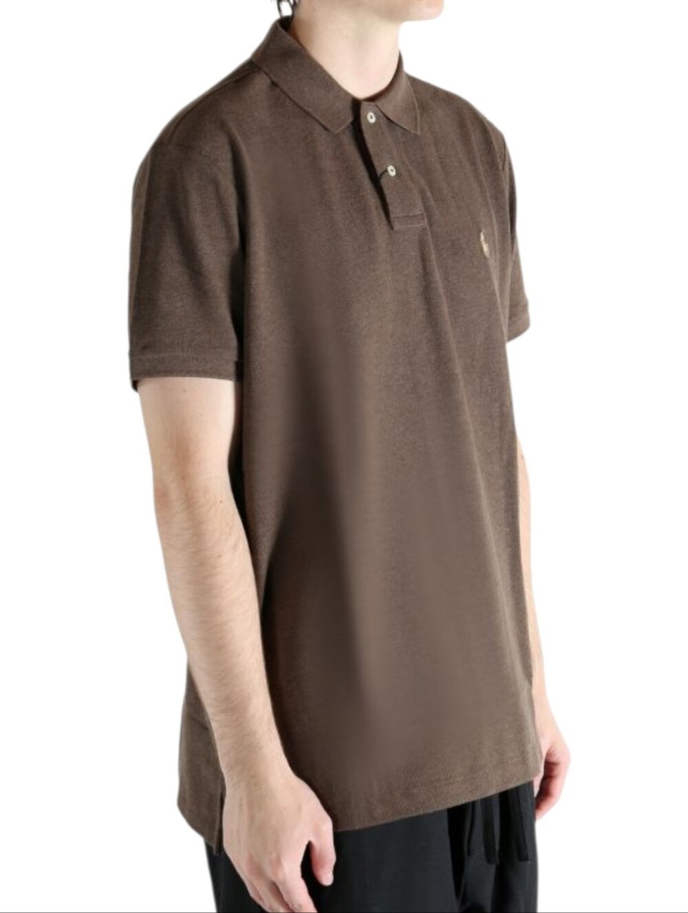 Polo Ralph Lauren Logo-detail Polo Shirt Brown Men Medium Preppy Pony Cotton